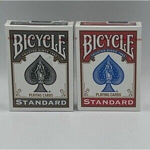 (2 Decks) Bicycle Standard Playing Cards Red/Gray [New & Sealed]